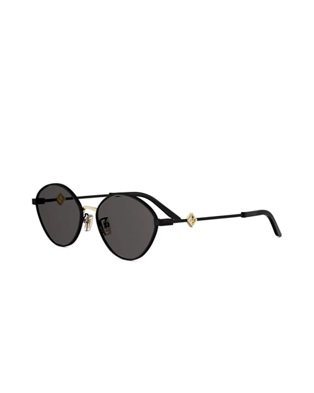 Fendi White Eyewear Oval Frame Sunglasses
