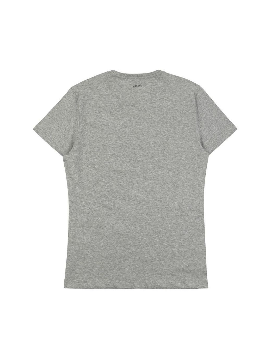 Iceberg Gray Printed T-Shirt for men