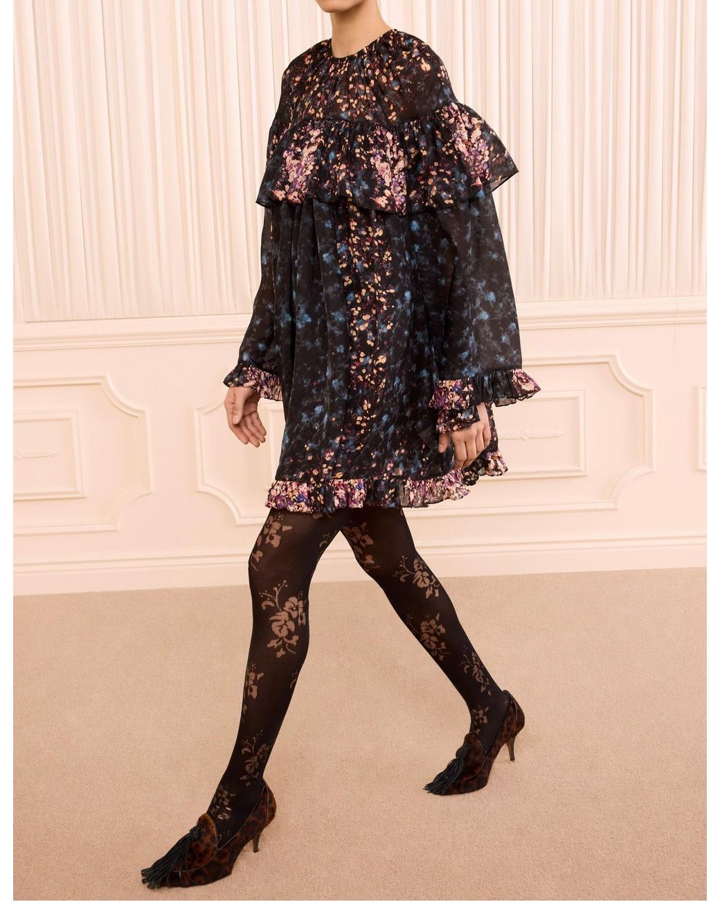 Ulla Johnson Multicolor Elise Floral-Jacquard Ruffled Blouse