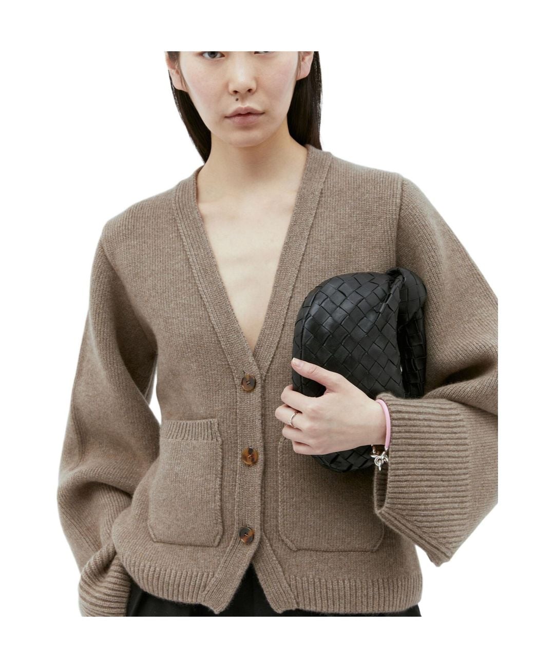 Bottega Veneta Brown Sardine Ring