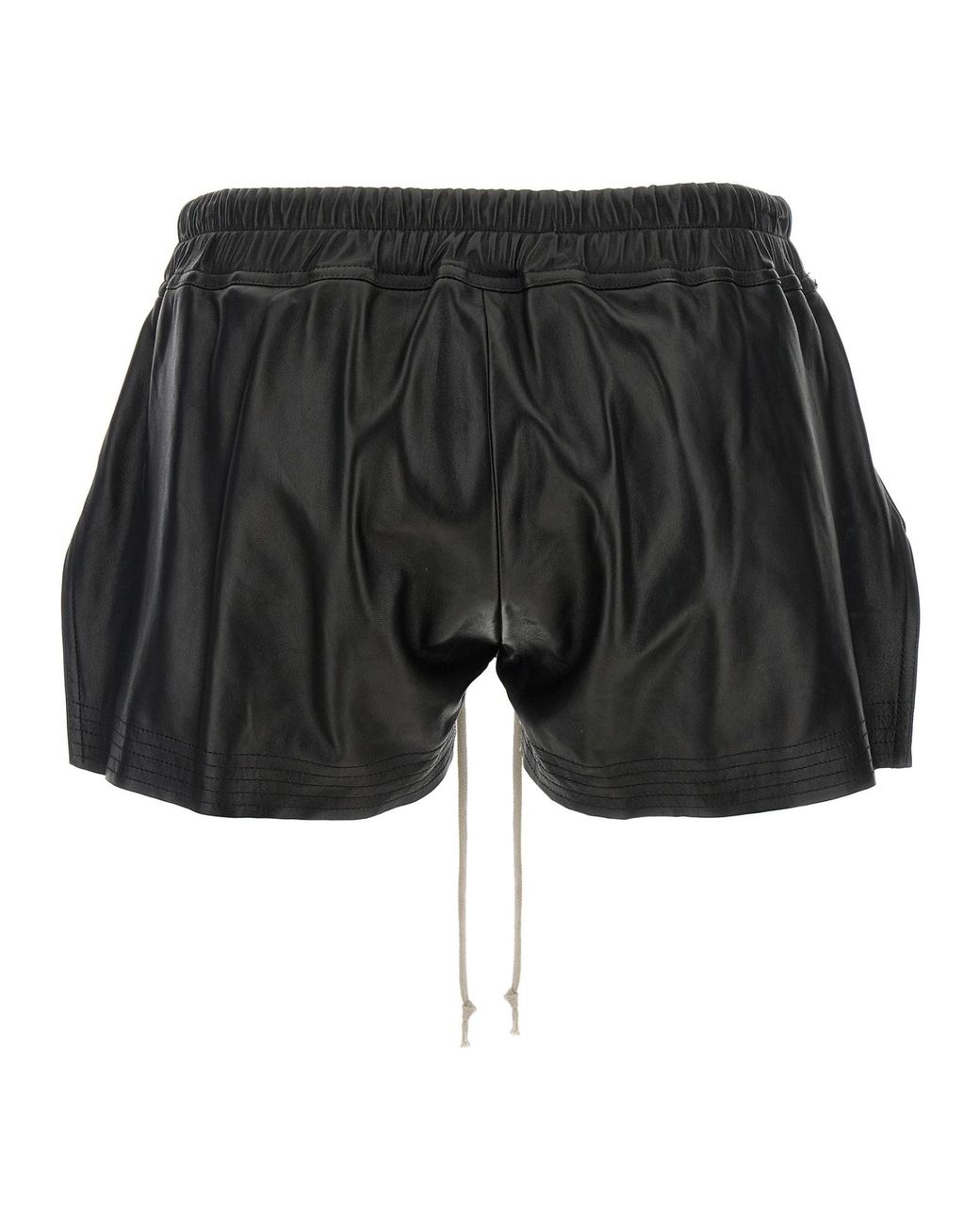 Rick Owens Black Vent Detail Drawstring Shorts