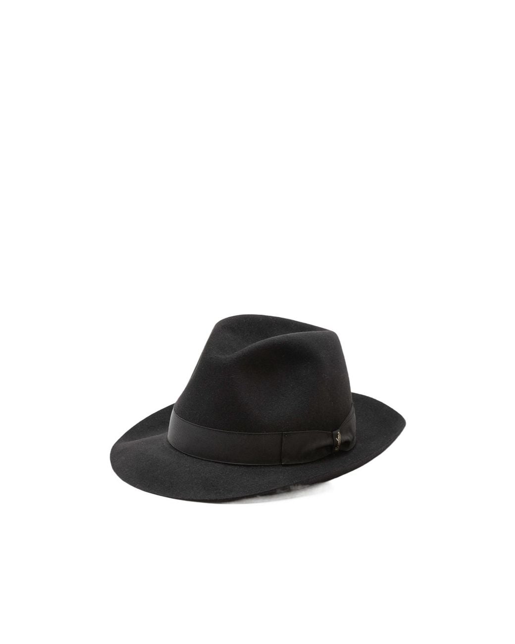 Borsalino Black 50 Grammi Rollable Medium-Brim Hat for men
