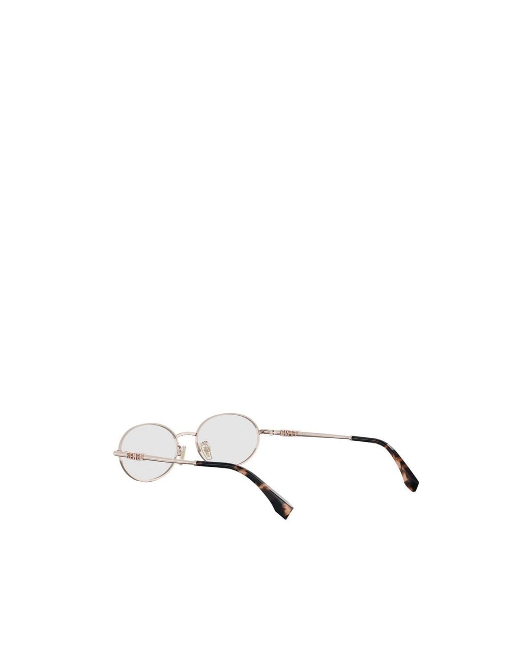 Fendi White Eyewear Oval Frame Glasses