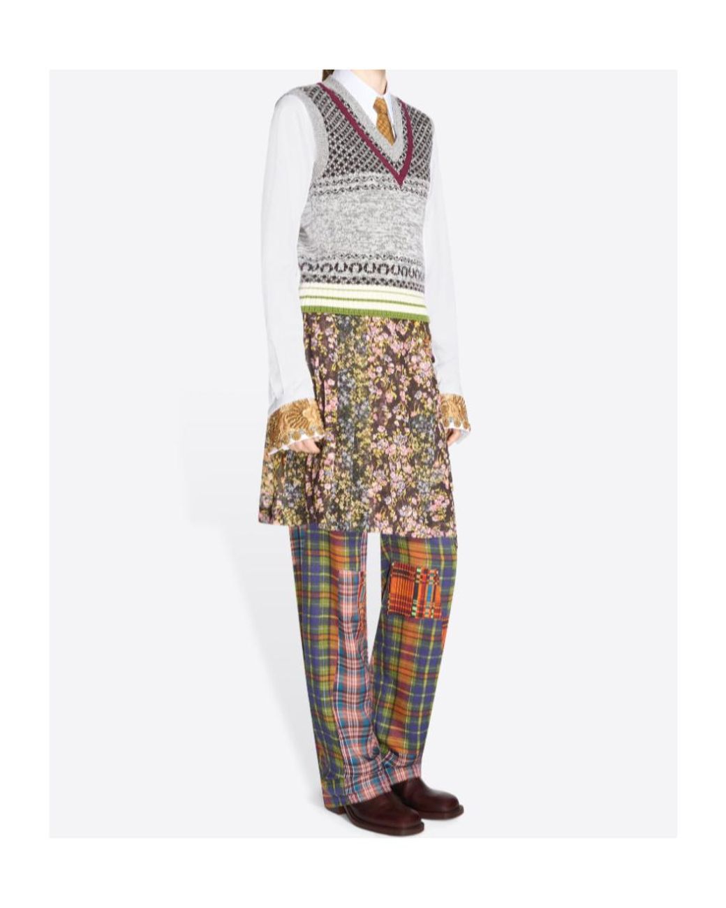 Dries Van Noten Blue Fitted Cashmere Top