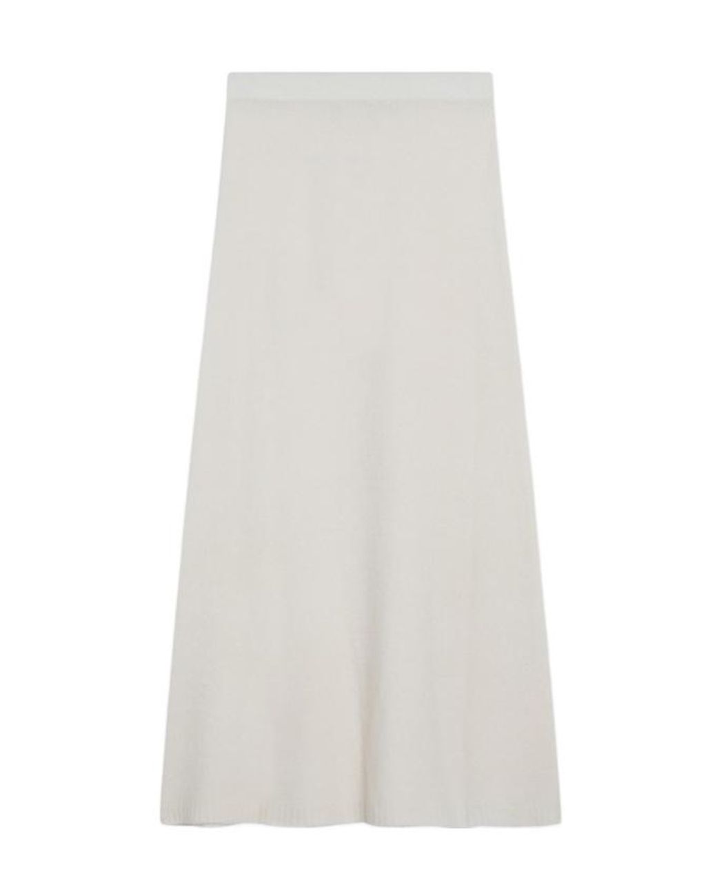 Max Mara White Elastic Waist Skirt