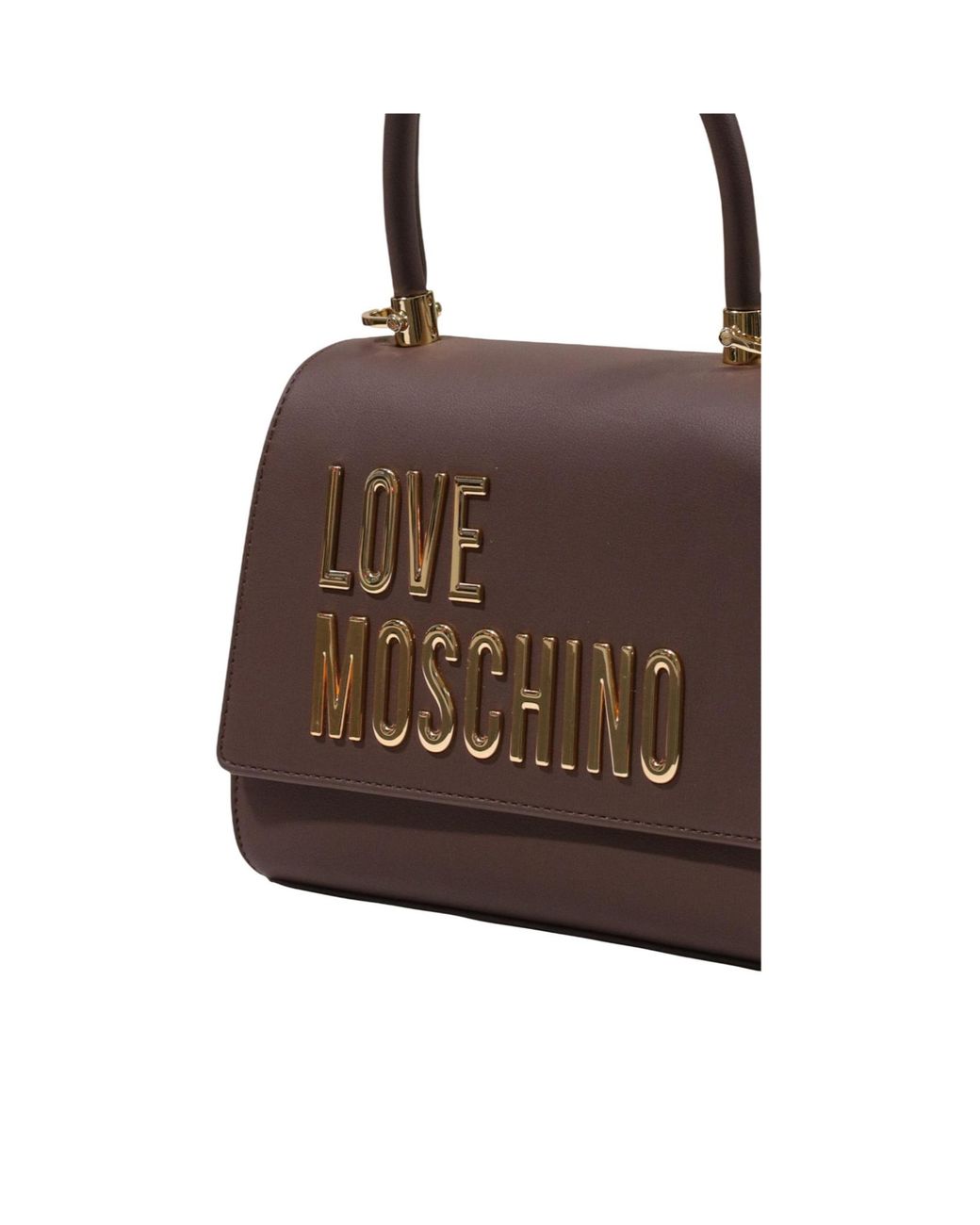 Moschino Brown Top-Handle Shoulder Bag