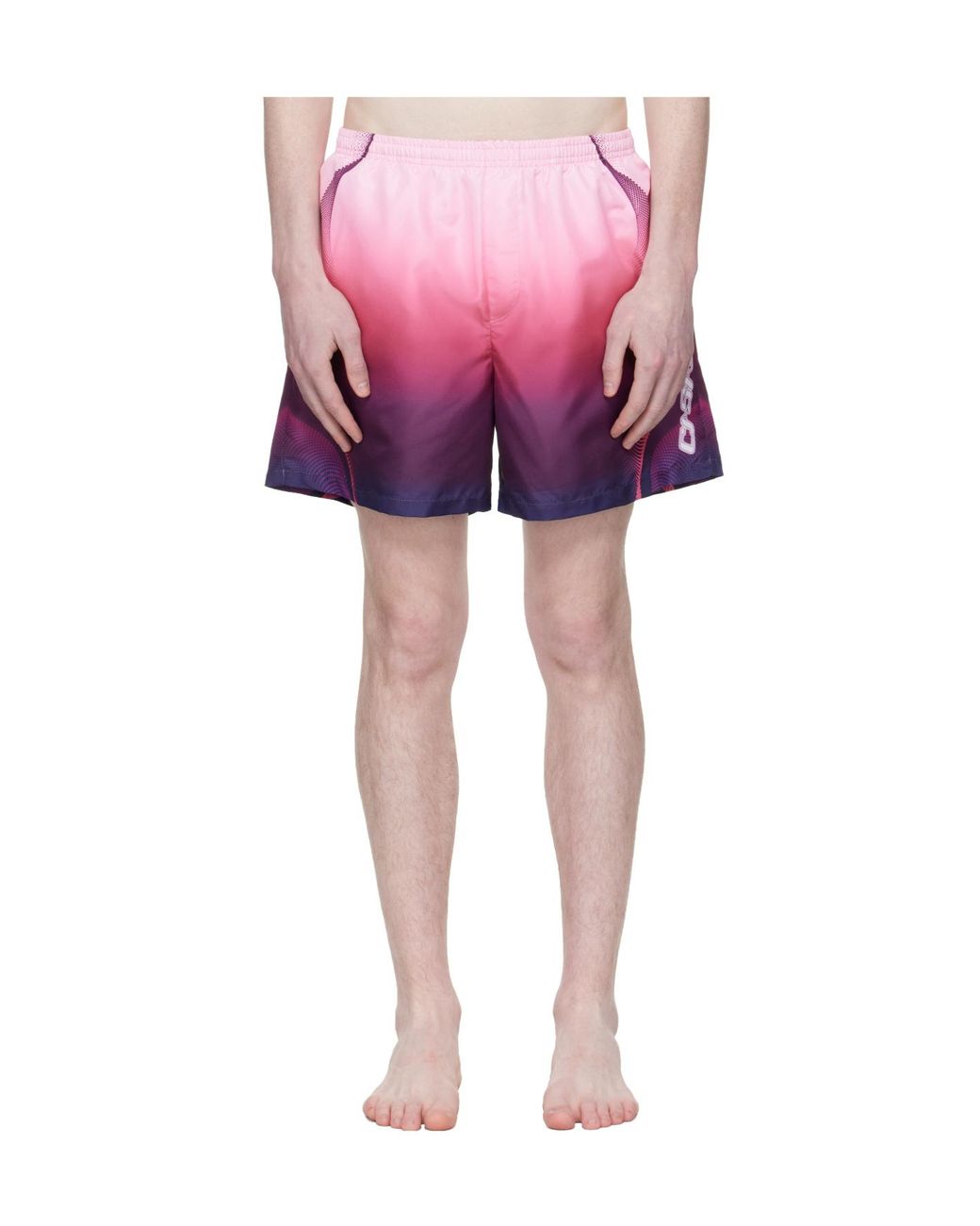 Casablanca Purple Aubergine Gradient Printed Swim Shorts for men