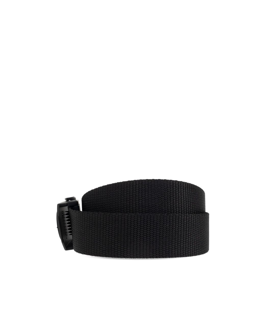 Stone Island Black Logo Compass Box Buckle Belt for men