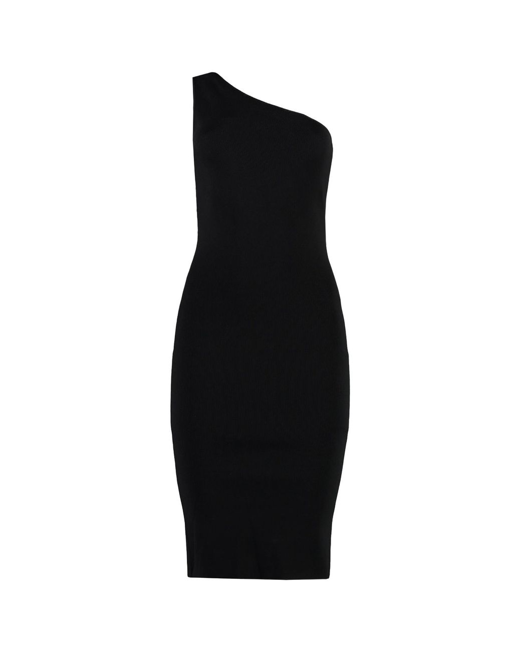 Yves Salomon Black One-Shoulder Dress