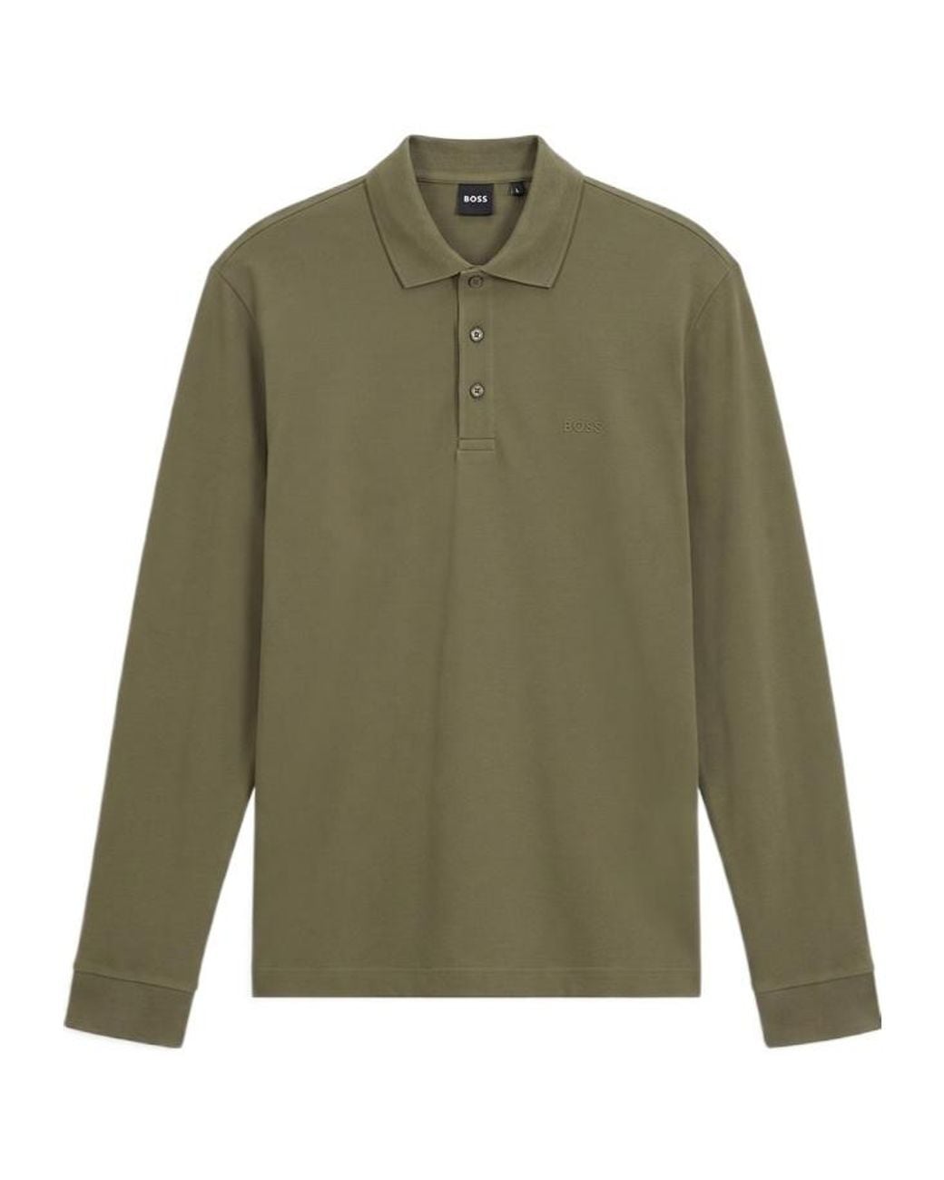 Boss Green Textured Cotton Polo Shirt for men