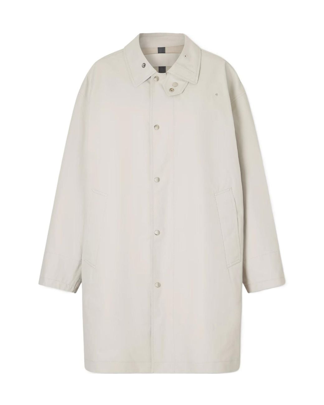Lemaire White Coated Cotton-Canvas Coat