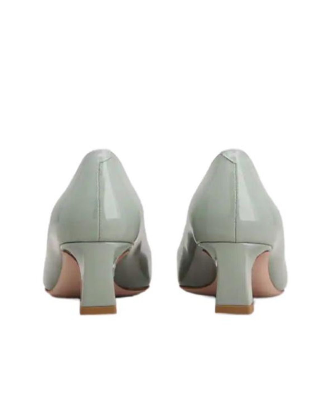 Roger Vivier Gray Trumpet Squared Toe Pumps