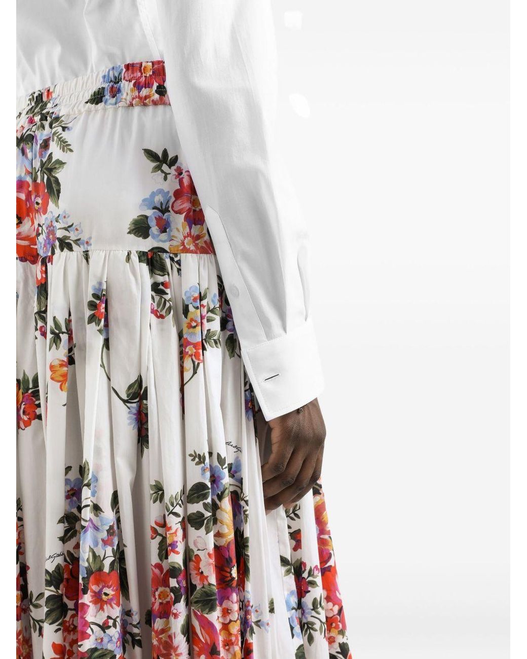 Dolce & Gabbana White Scarf Detailed Poplin Shirt
