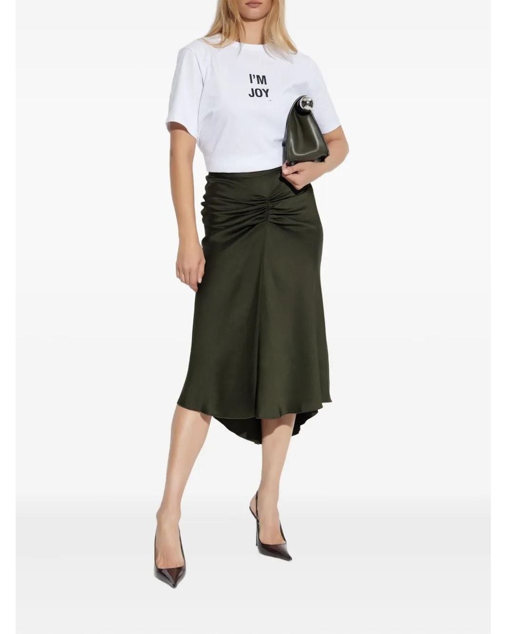 Victoria Beckham White Printed Pattern Tshirt