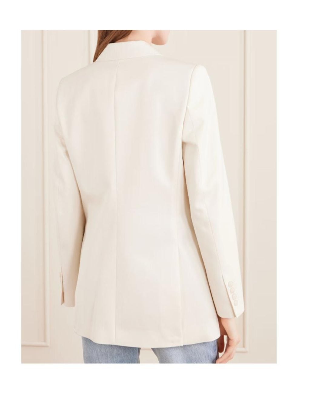 Nili Lotan White Weston Double-Breasted Blazer