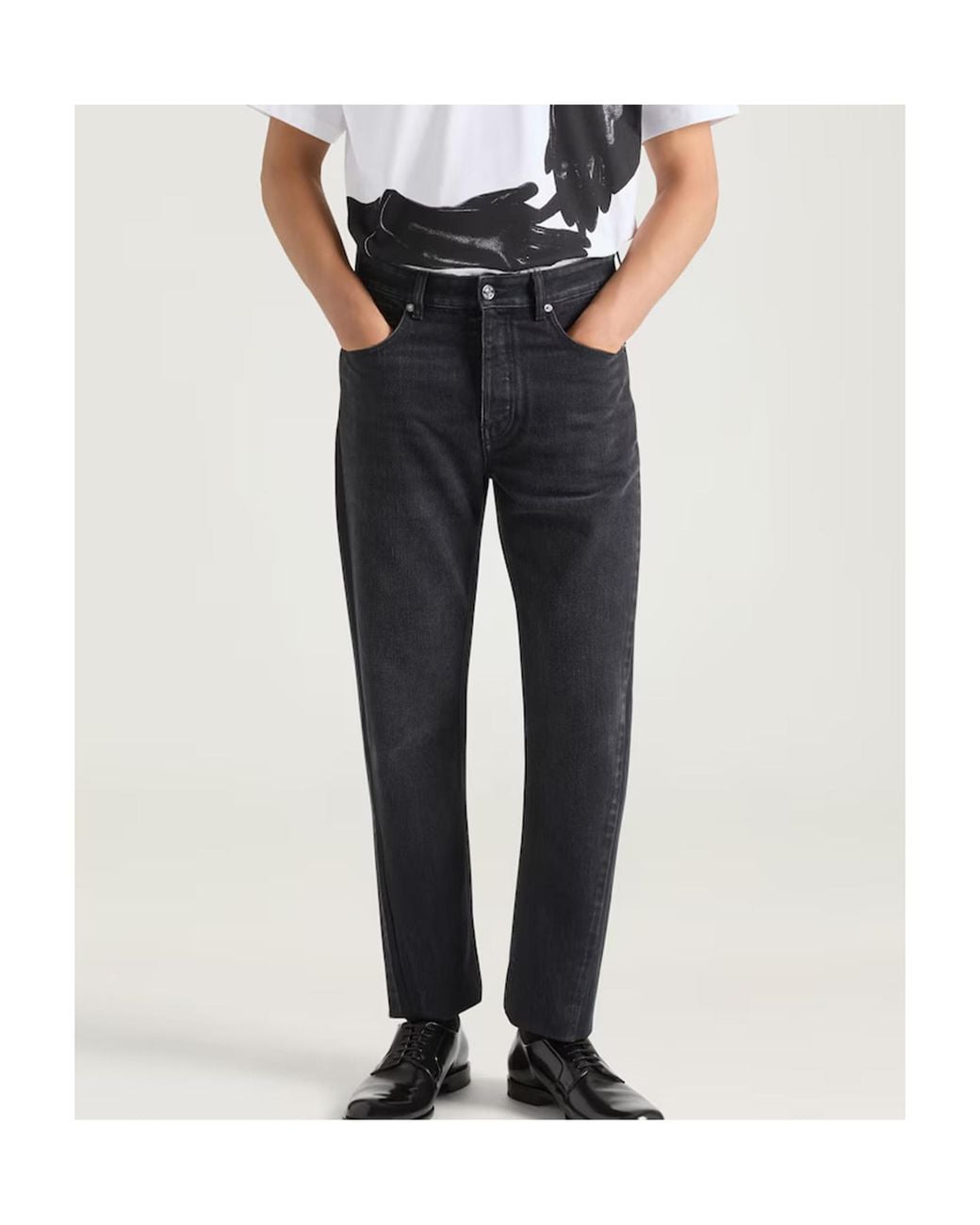 Givenchy Black Logo-Patch Denim Jeans for men