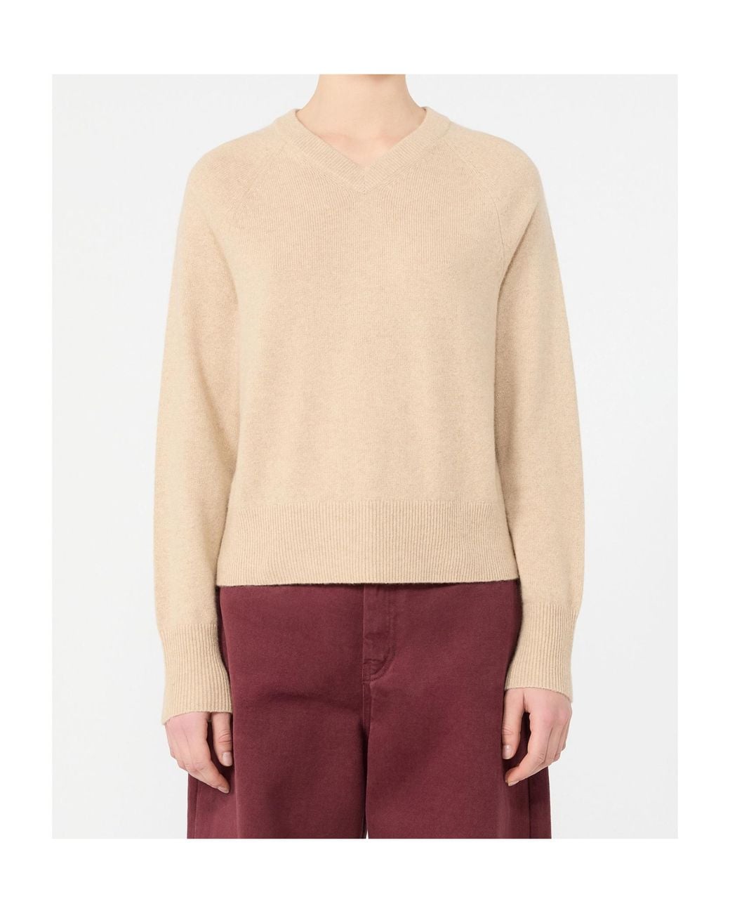 Weekend by Maxmara Natural Wkdpadre V-Neck Knitted Jumper