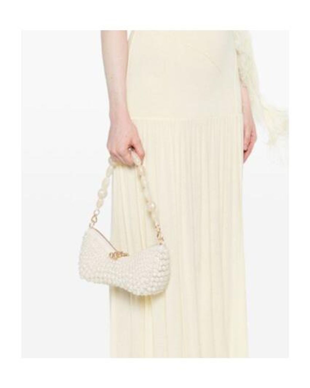 Cult Gaia White Mercier Zipped Mini Shoulder Bag