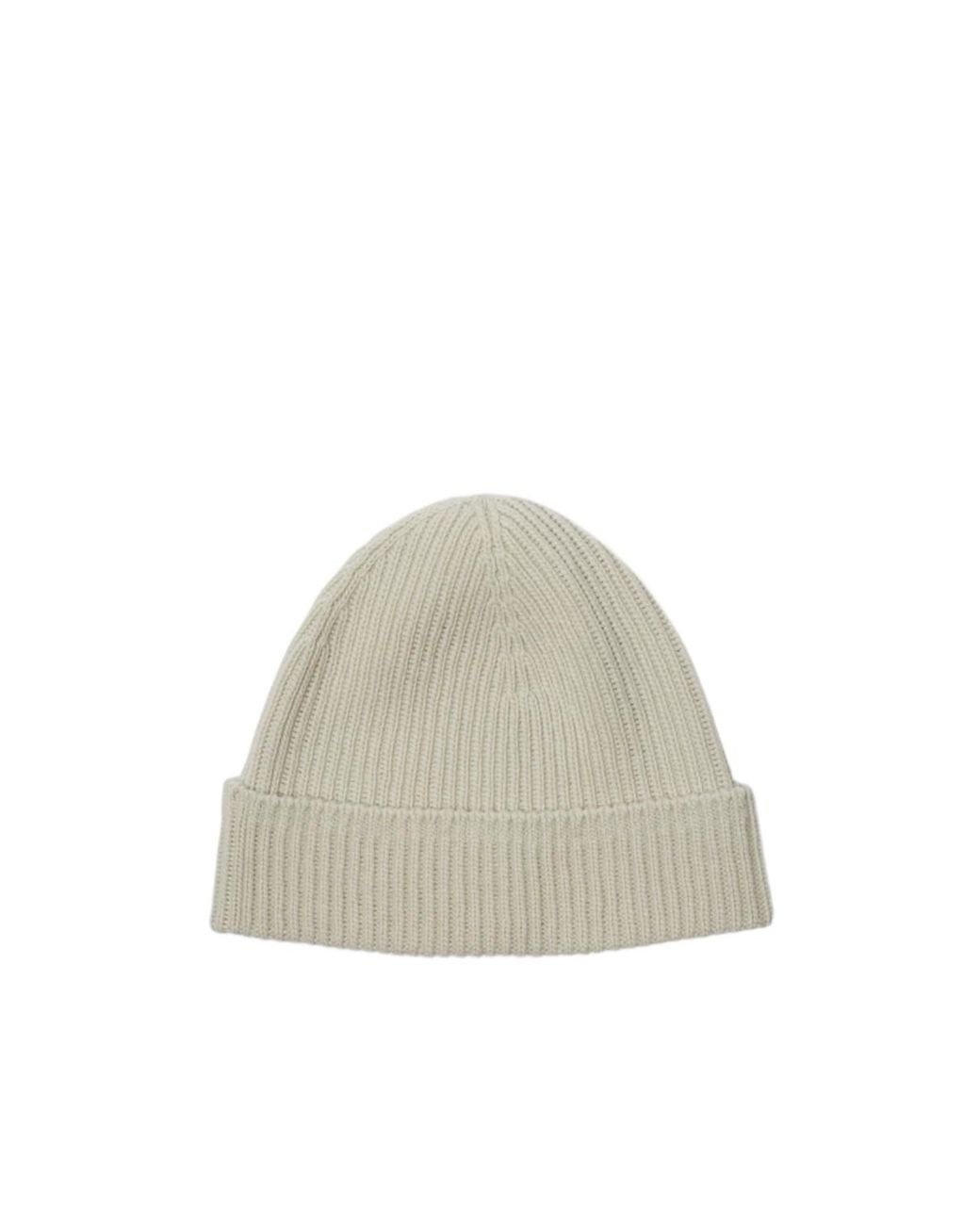 Burberry White Logo Embroidered Ribbed-Knit Beanie for men