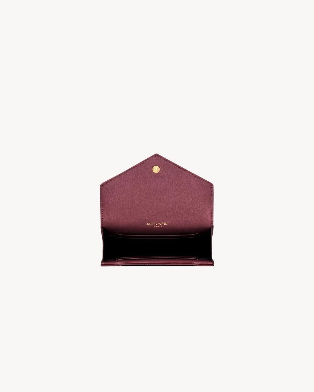 Saint Laurent Purple Cassandre Matelassé Small Envelope Wallet