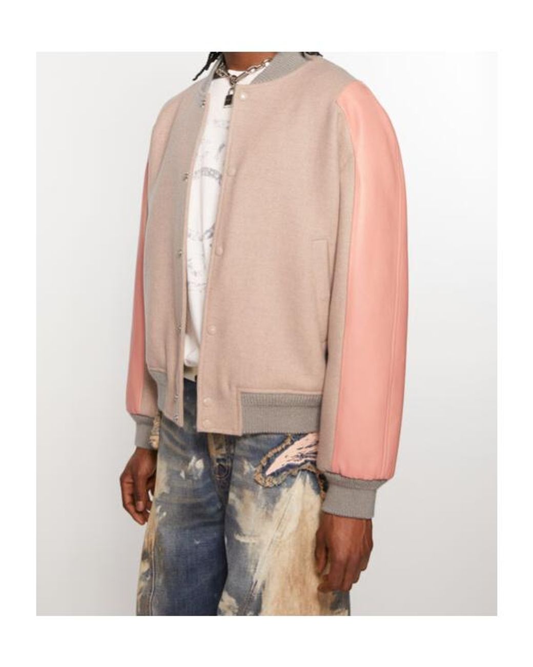 Acne Natural Wool-Blend Bomber Jacket for men