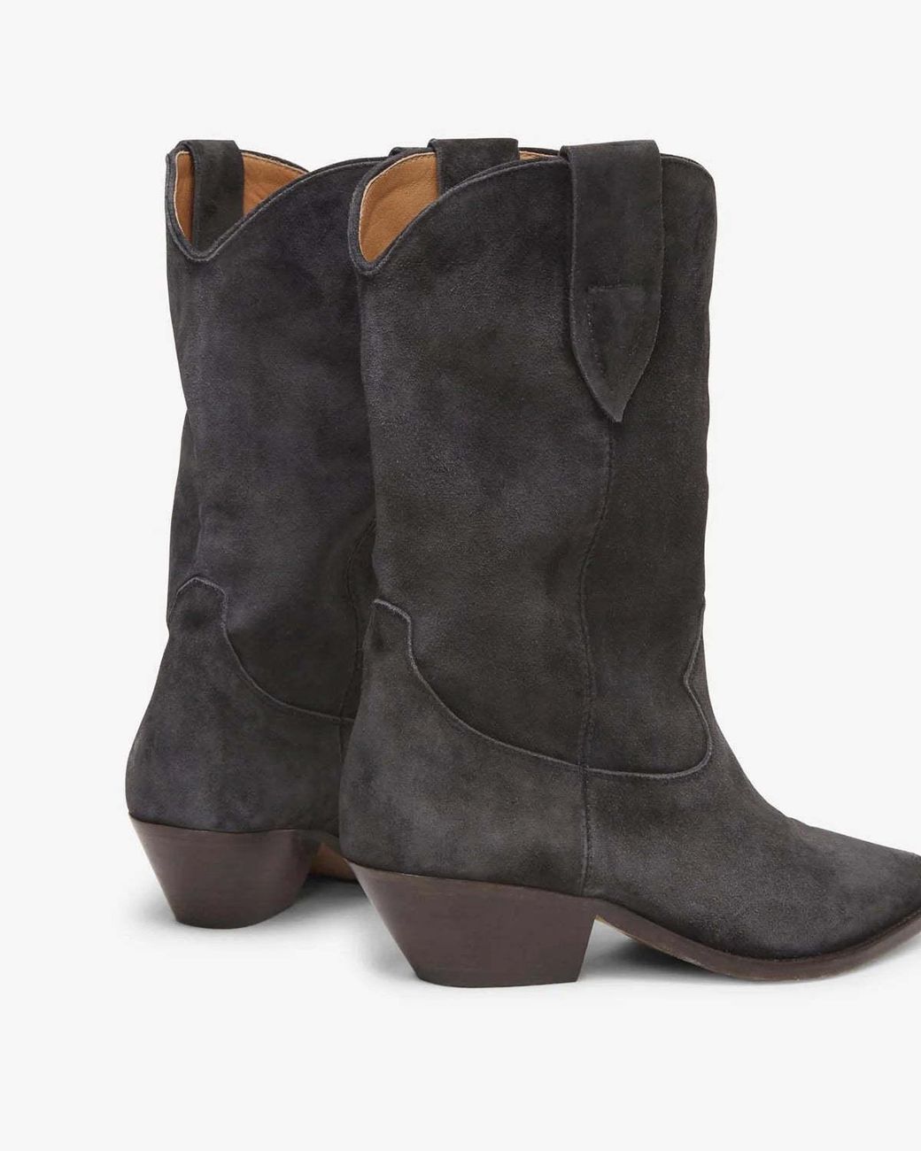 Isabel Marant Black Suede Leather Cowboy Boots
