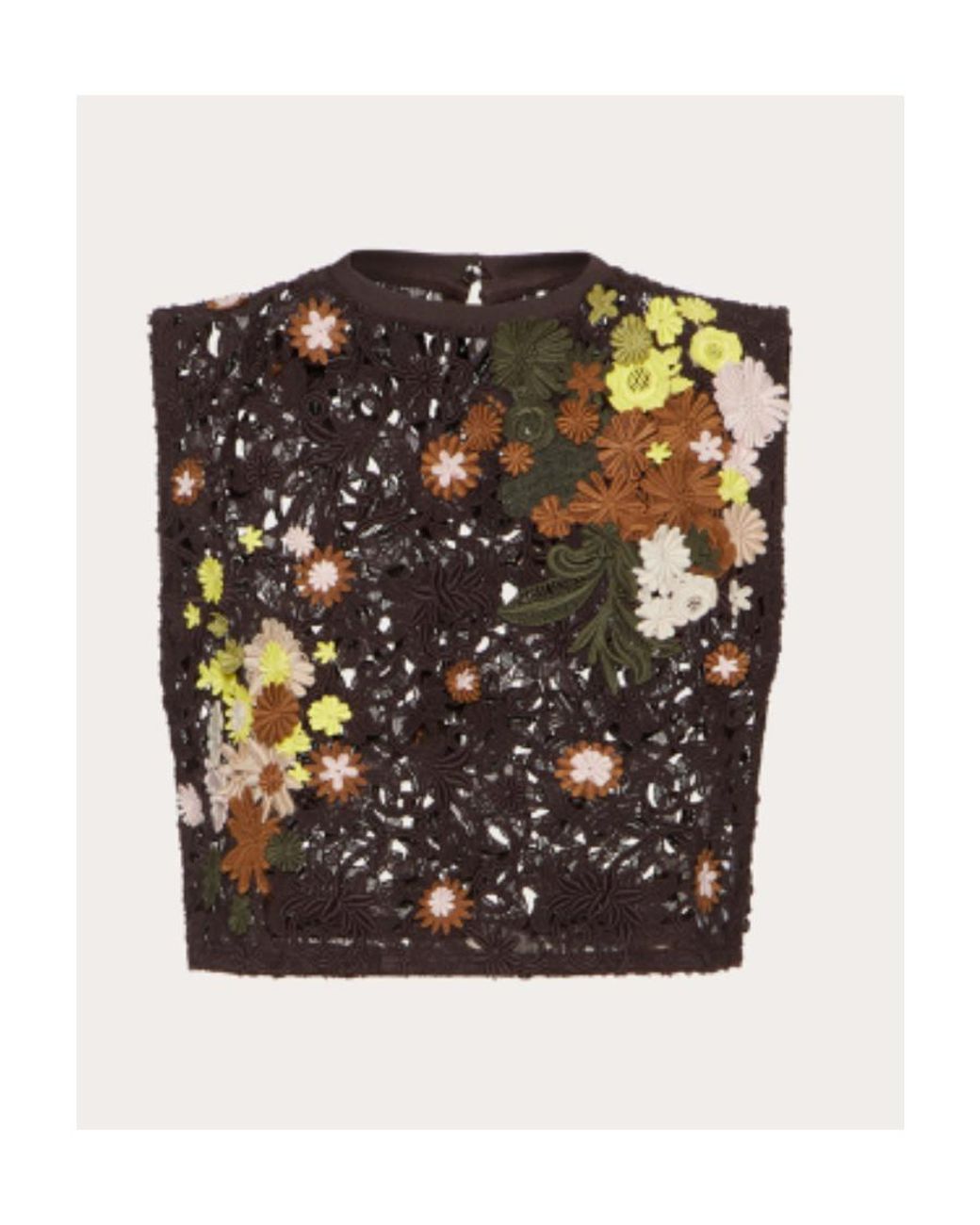 Valentino Black Logo Embroidered Vest