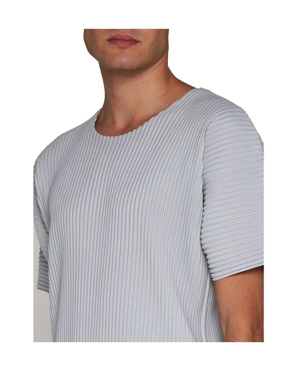 Issey Miyake White Mc May Pleated T-Shirt for men