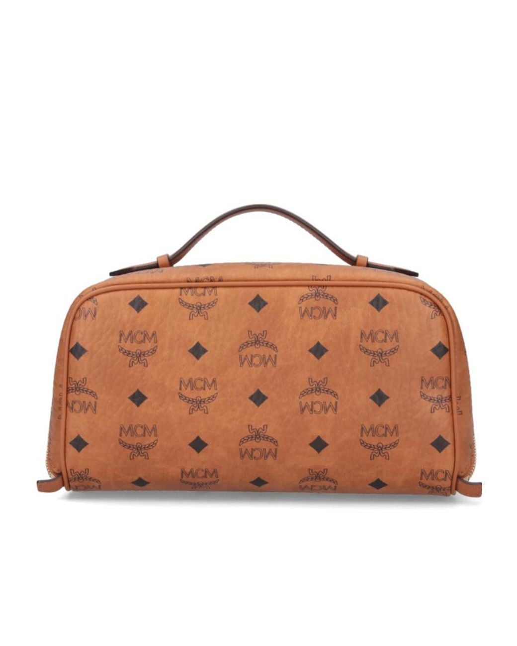 MCM Brown Visetos Ottomar Toiletry Bag for men