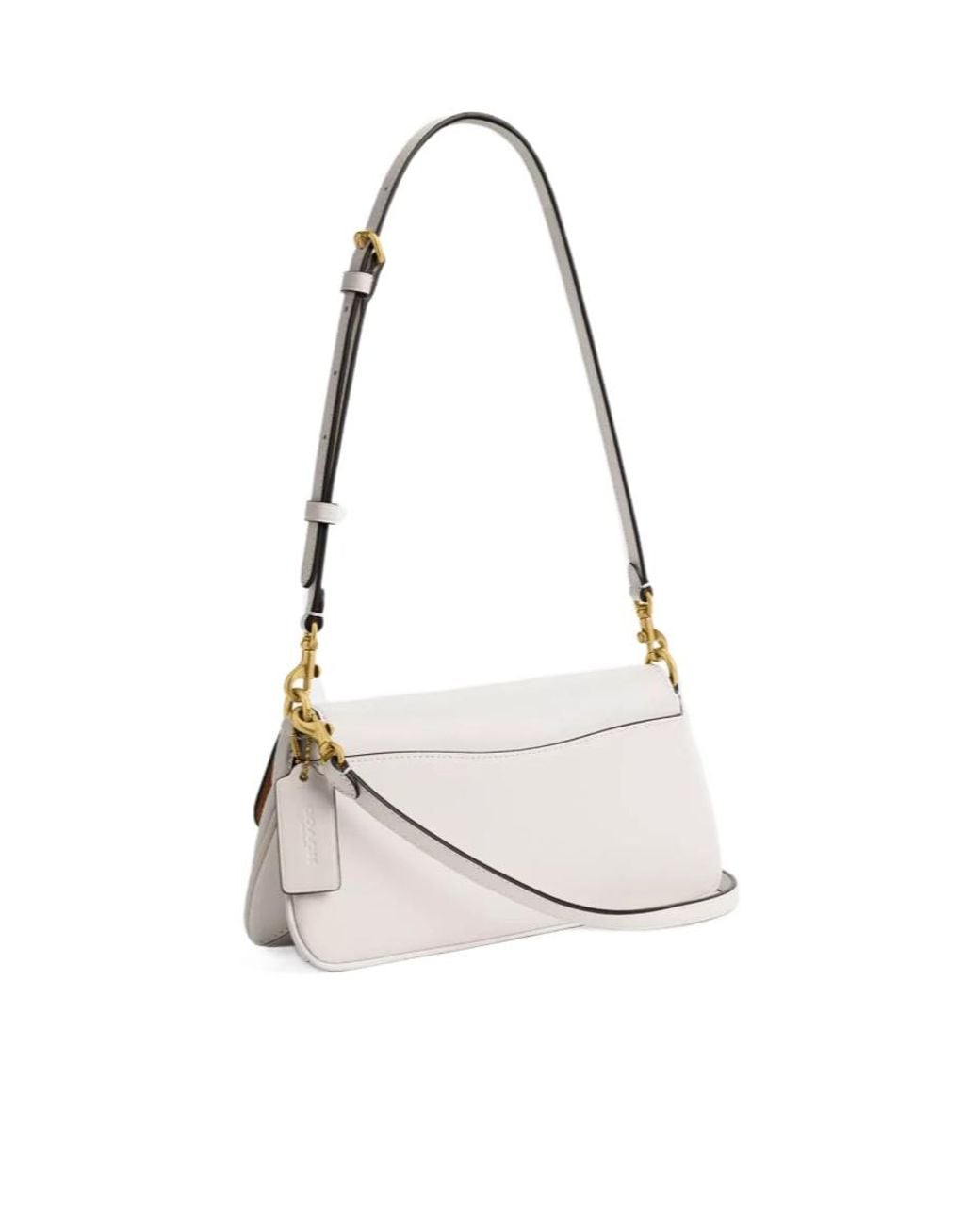 COACH White Jet Logo Shoulder Bag