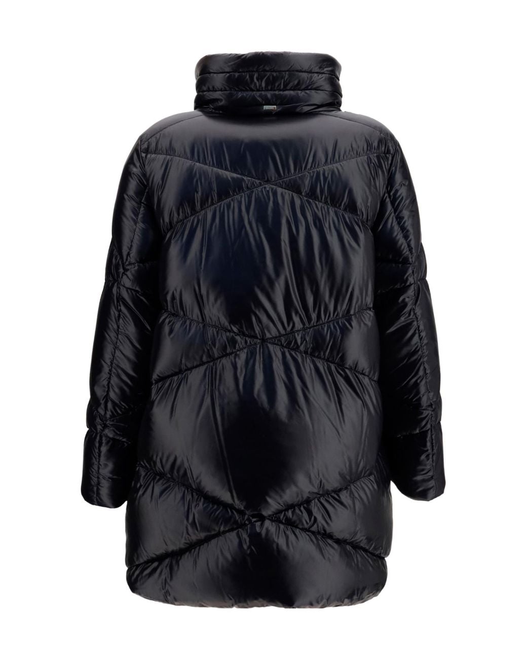 Herno Black Quilted Drawstring Down Jacket