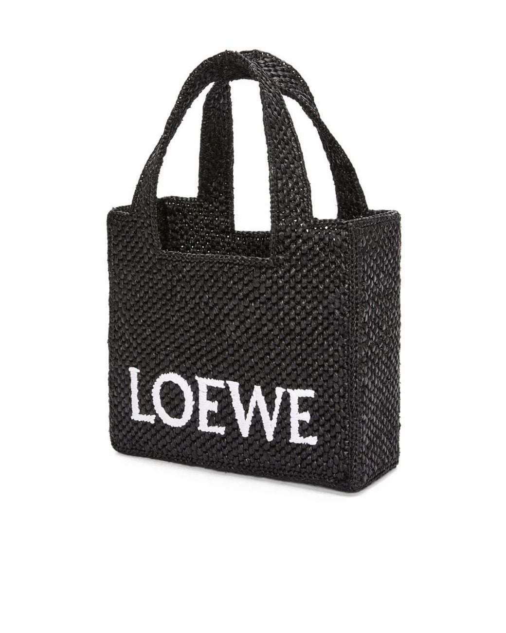 Loewe Black Mini Font Tote