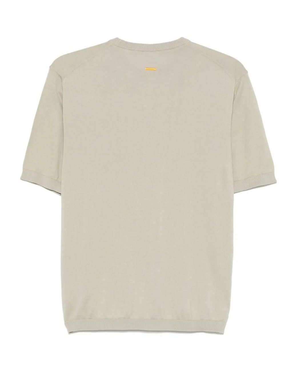 Aspesi White Fine-Knit T-Shirt for men