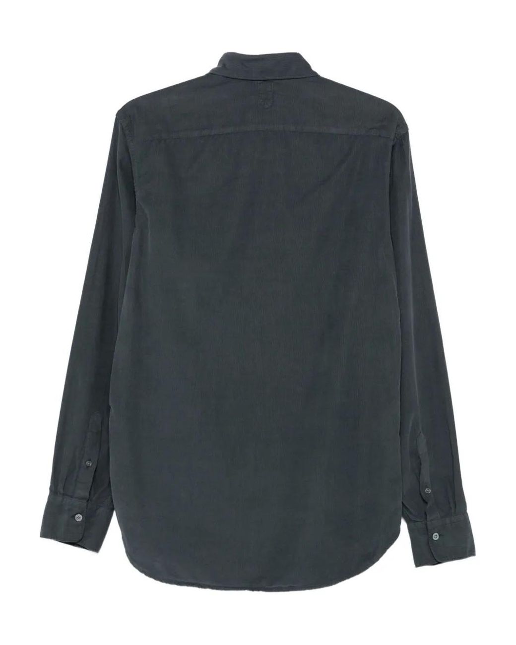 Canali Blue Long-Sleeve Cotton Shirt for men