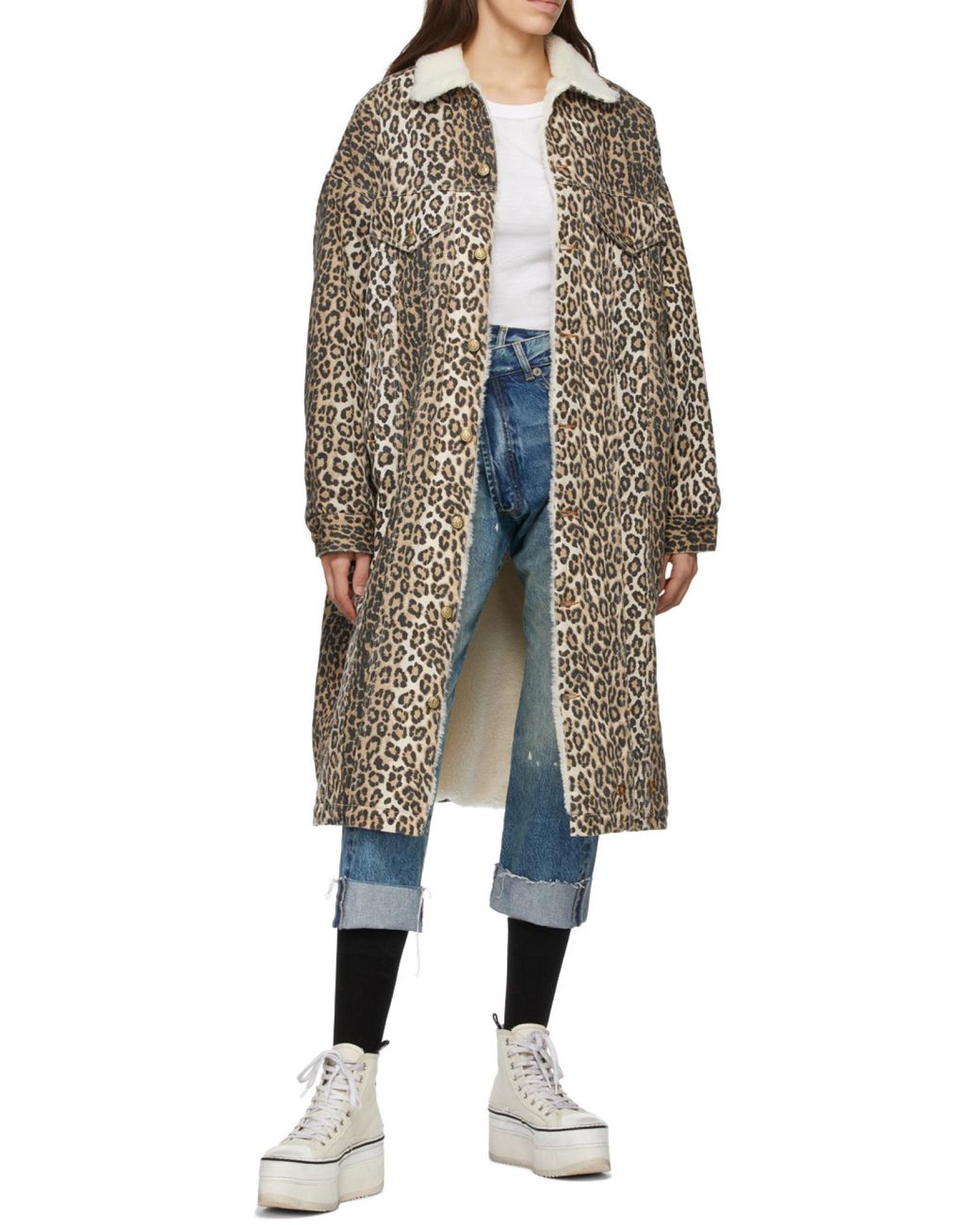R13 Blue Crossover Cropped Jeans