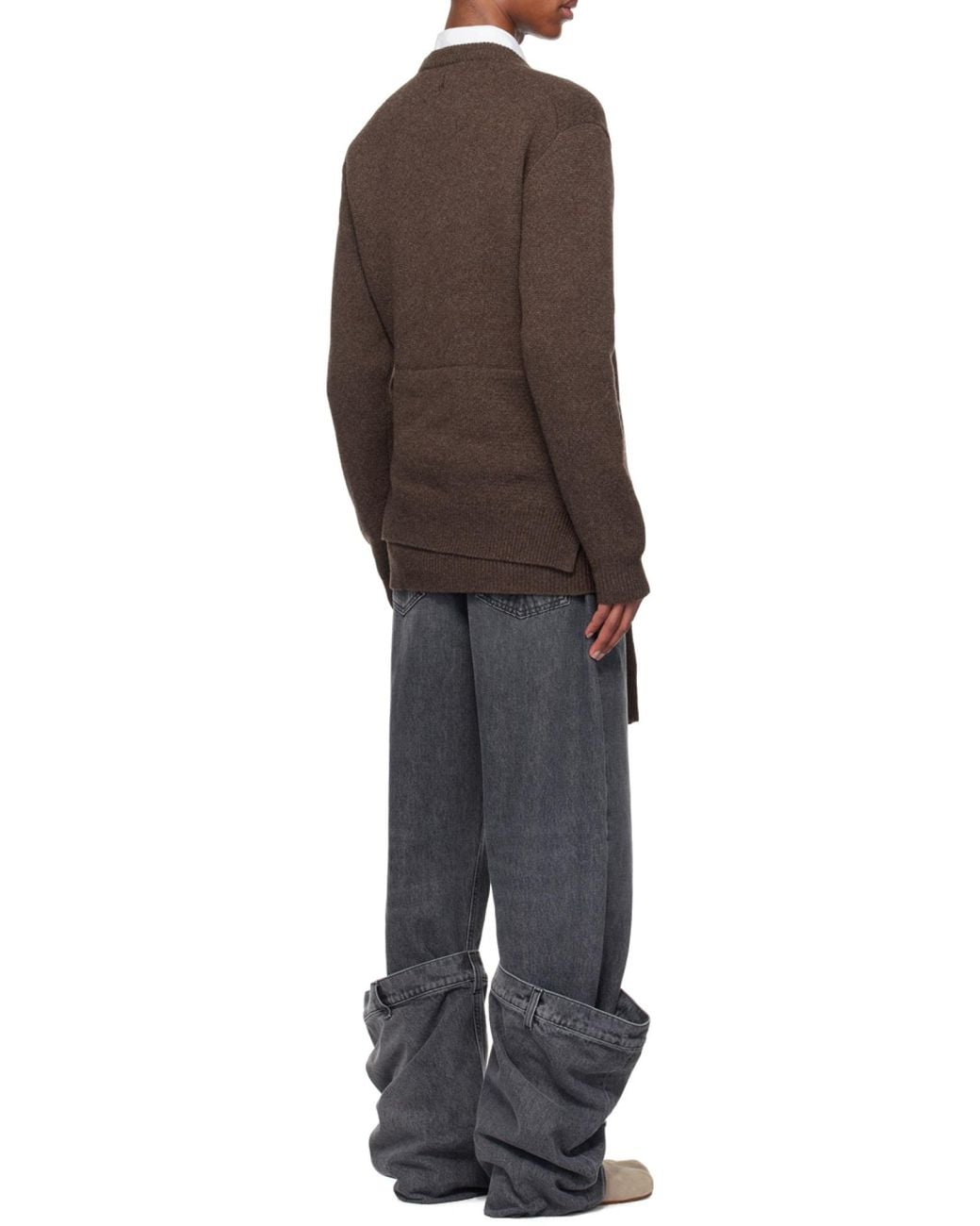J.W. Anderson Brown Jw Anderson Draped-Tie Front Jumper
