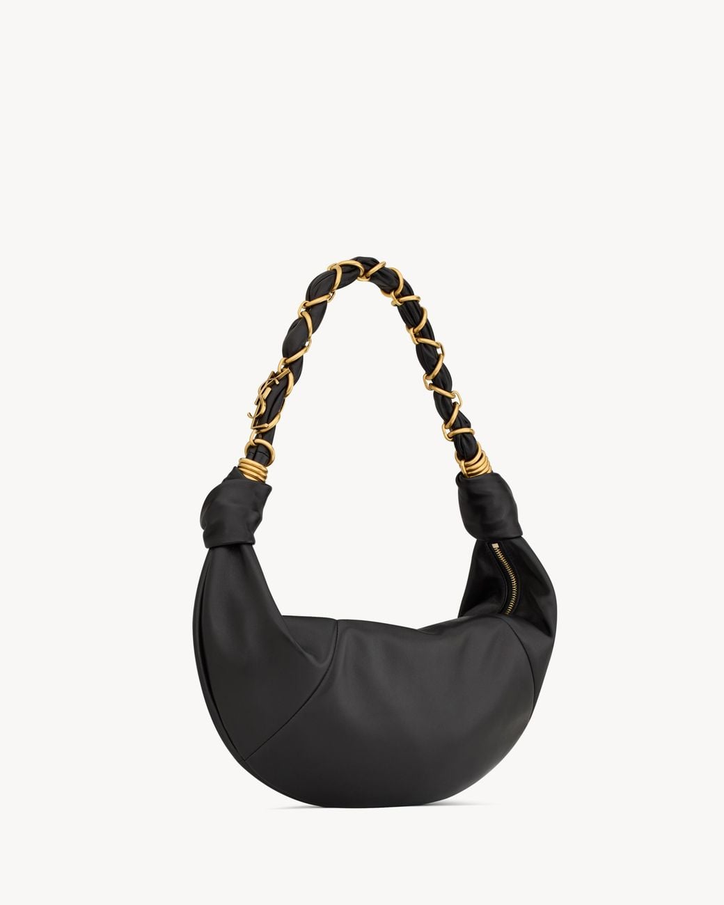 Saint Laurent Black Amalia Small Hobo Shoulder Bag