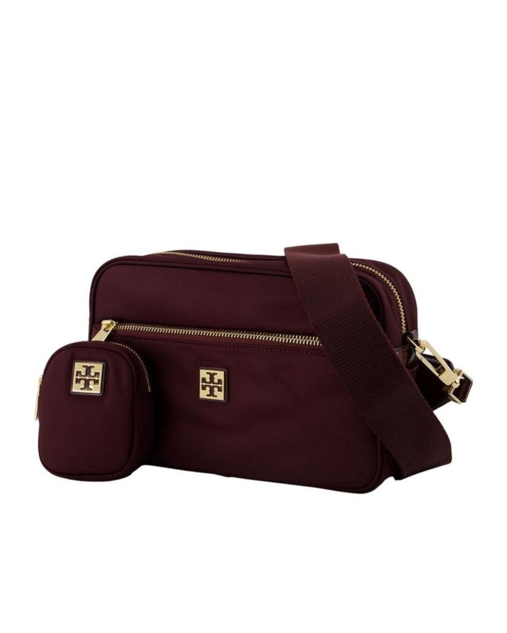Tory Burch Purple Virginia Zip Shoulder Bag