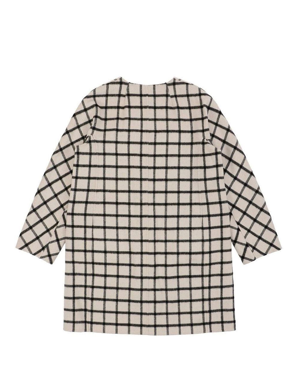 Weekend by Maxmara Multicolor Round-Necked Plaid Coat