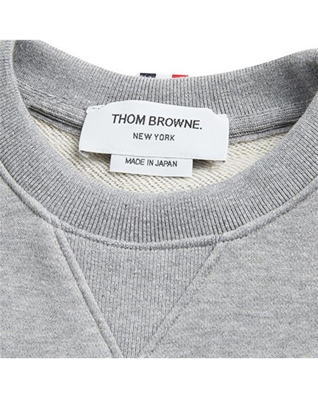 Thom Browne Gray Classic Loopback 4-Bar Sweatshirt