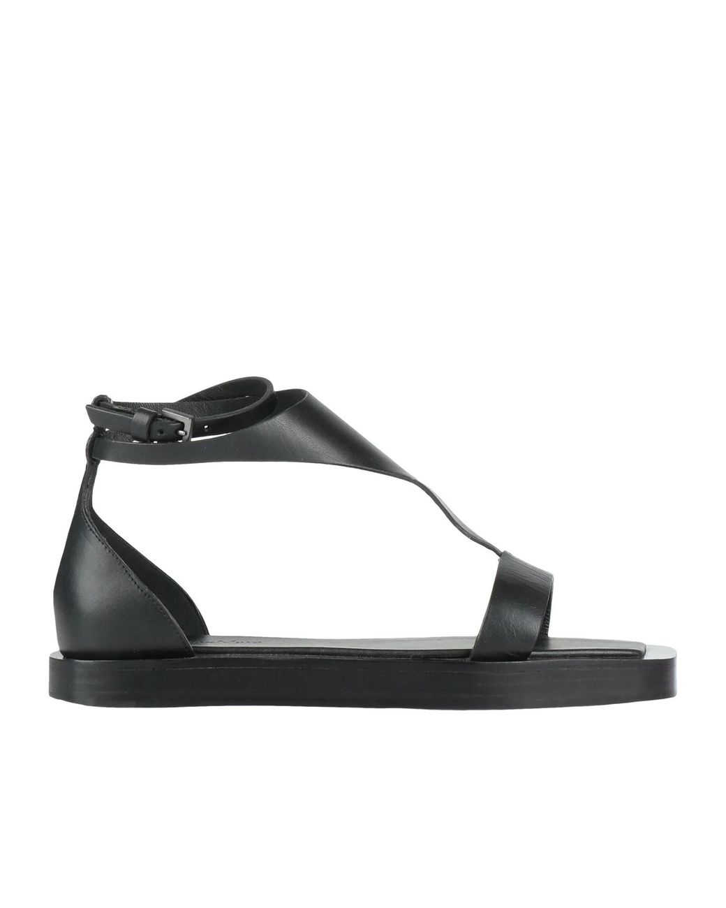 Max Mara Black Leather Sandals