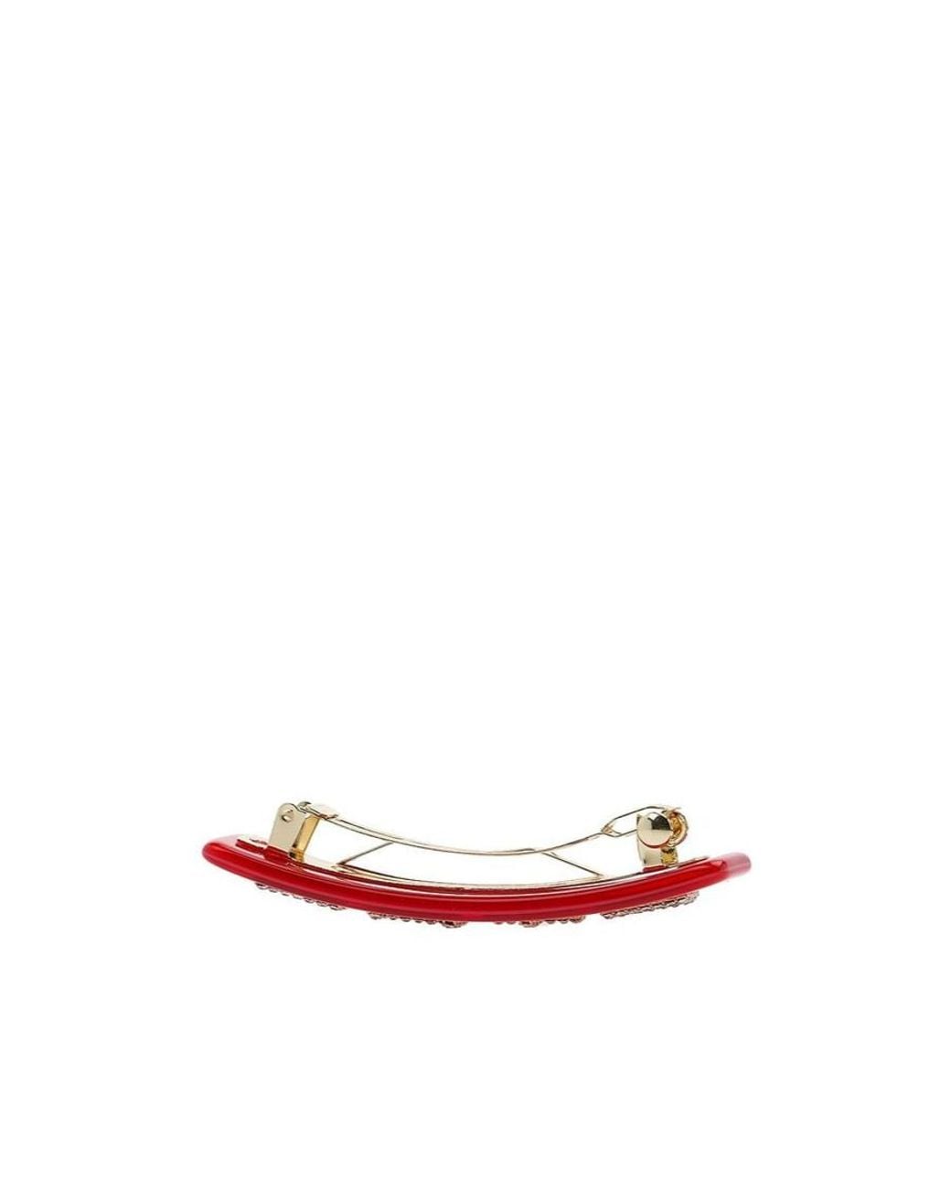 Etro Red Logo Hair Clip