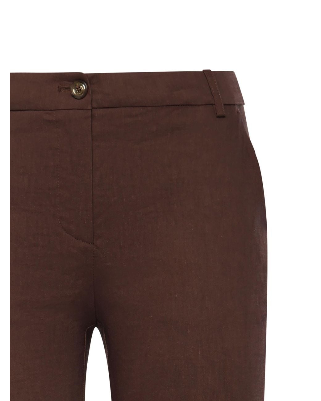 Pinko Brown Belt-Loops Trousers