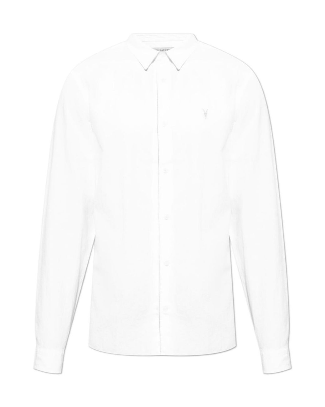 AllSaints White Signature Embroidered Shirt for men