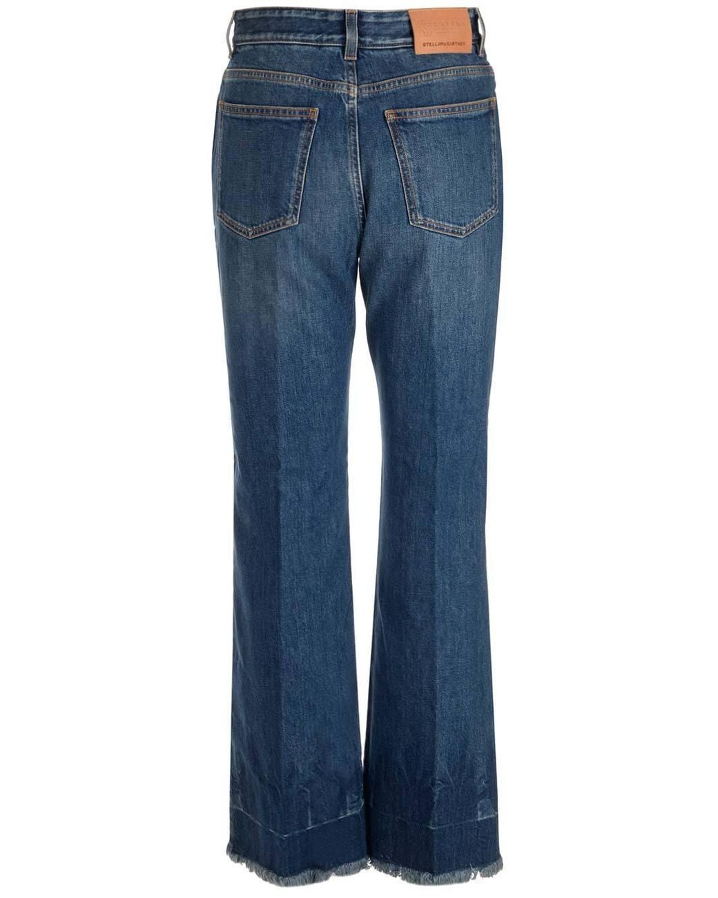 Stella McCartney Blue Cropped Flared Jeans