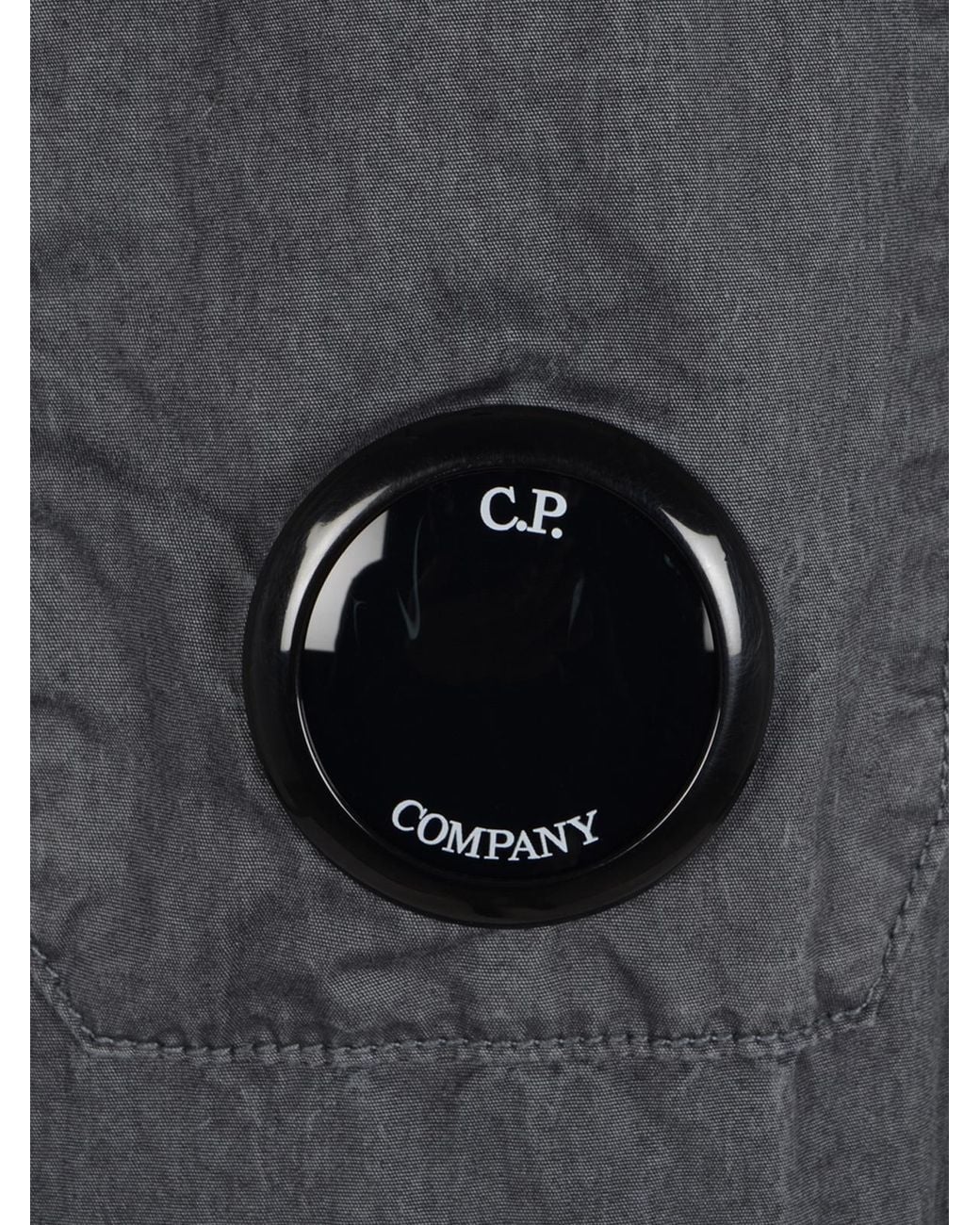 C P Company Gray Utility Button-Front Jacket for men