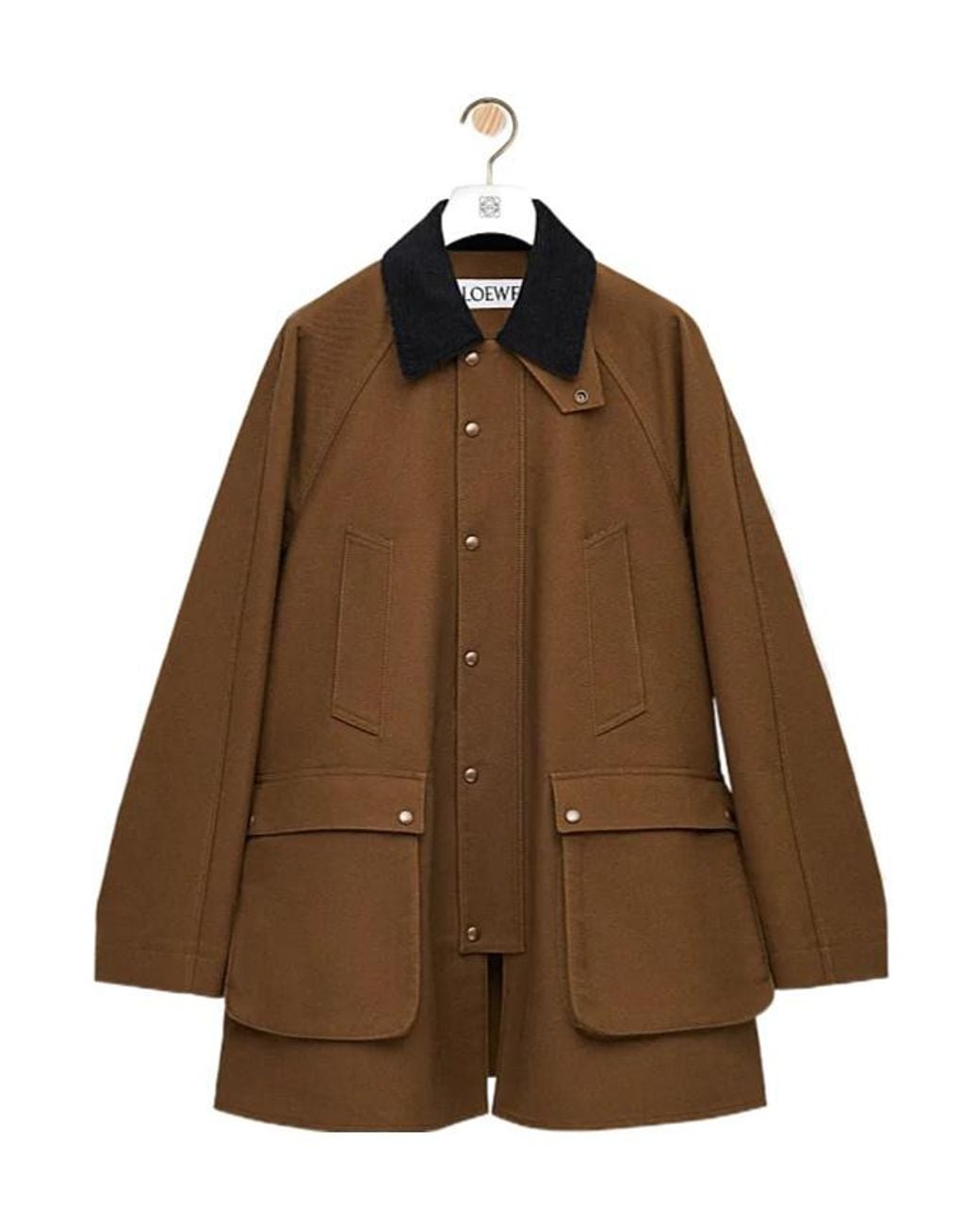 Loewe Brown Anagram-Logo Belted Cotton Jacket for men