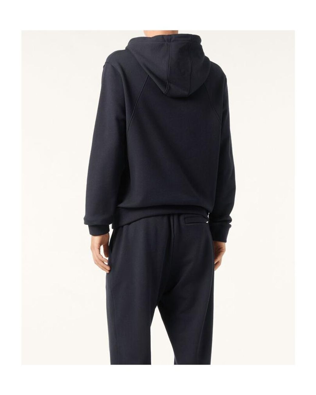Loro Piana Blue Andamane Pouch-Pocket Hoodie for men