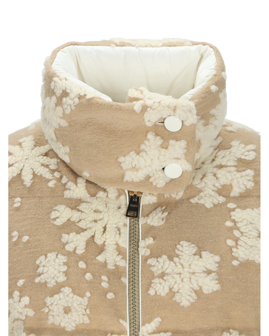 Herno Natural Snowflake Jacquard Jacket