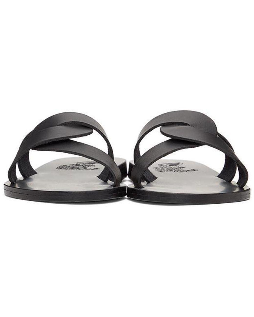 Ancient Greek Sandals White Desmos Crossover Leather Sandals